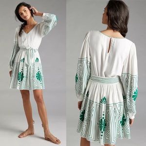 NWT Anthropologie Forever That Girl Embroidered Mini Dress